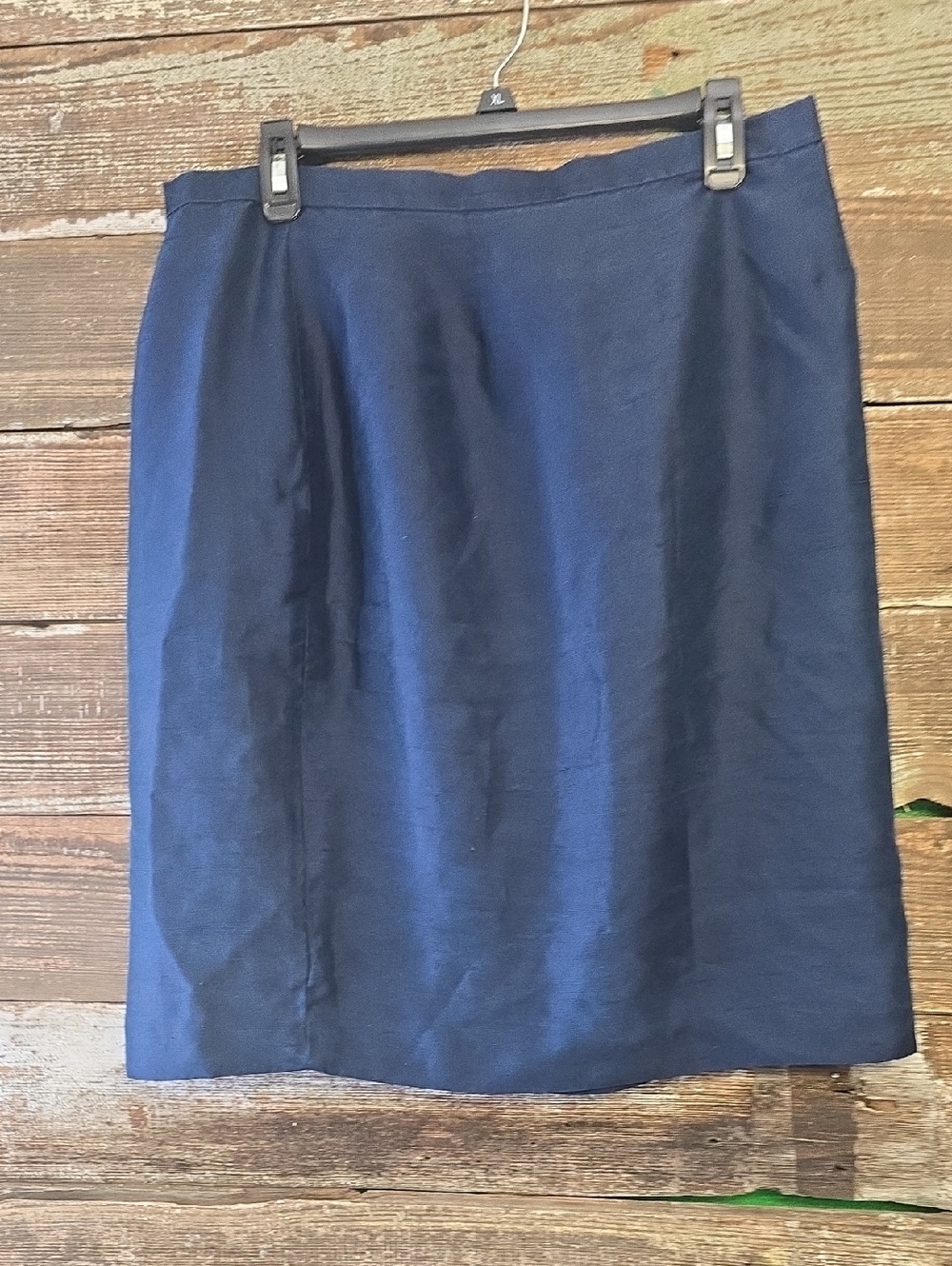 Josephine Chaus Classic Navy A-Line Silk Women's Skirt, Size 16